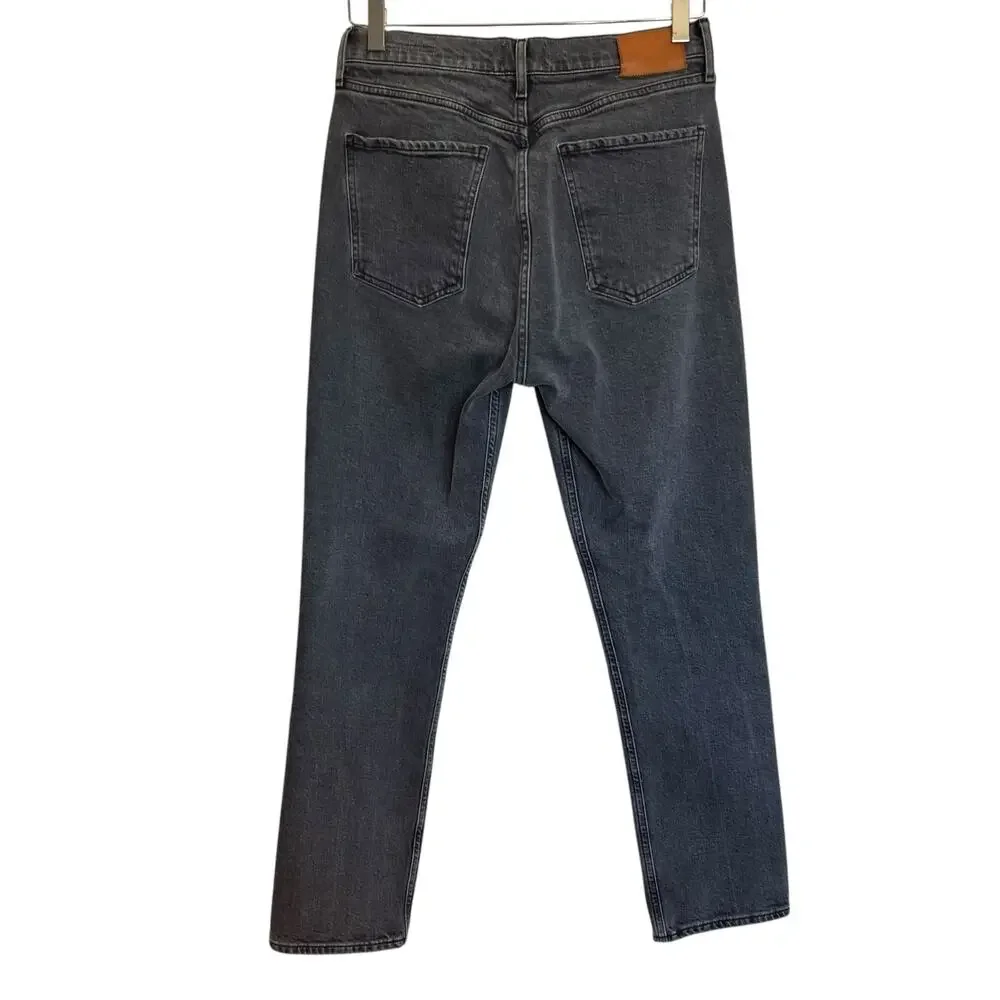 Citizens of Humanity Charlotte High Rise Straight Whisper Wash Charcoal Gray 27
